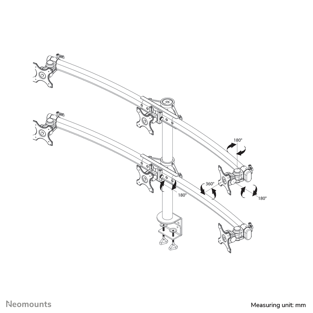 Neomounts FPMA-D700D6 Monitor arm 19-27"
